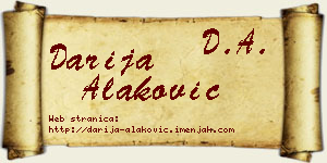 Darija Alaković vizit kartica